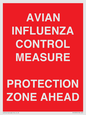 PV10372: AVIAN INFLUENZA CONTROL MEASURE PROTECTION ZONE AHEAD