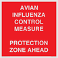 PV10372: AVIAN INFLUENZA CONTROL MEASURE PROTECTION ZONE AHEAD