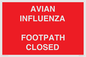 PV10374: AVIAN INFLUENZA FOOTPATH CLOSED