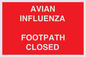 PV10374: AVIAN INFLUENZA FOOTPATH CLOSED