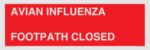 PV10374: AVIAN INFLUENZA FOOTPATH CLOSED