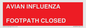 PV10374: AVIAN INFLUENZA FOOTPATH CLOSED