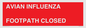 PV10374: AVIAN INFLUENZA FOOTPATH CLOSED
