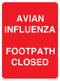 PV10374: AVIAN INFLUENZA FOOTPATH CLOSED
