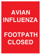 PV10374: AVIAN INFLUENZA FOOTPATH CLOSED