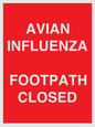 PV10374: AVIAN INFLUENZA FOOTPATH CLOSED