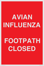 PV10374: AVIAN INFLUENZA FOOTPATH CLOSED