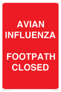 PV10374: AVIAN INFLUENZA FOOTPATH CLOSED