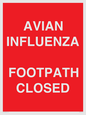 PV10374: AVIAN INFLUENZA FOOTPATH CLOSED