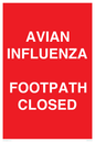 PV10374: AVIAN INFLUENZA FOOTPATH CLOSED