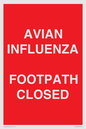 PV10374: AVIAN INFLUENZA FOOTPATH CLOSED