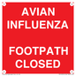 PV10374: AVIAN INFLUENZA FOOTPATH CLOSED