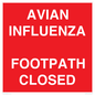 PV10374: AVIAN INFLUENZA FOOTPATH CLOSED