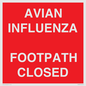 PV10374: AVIAN INFLUENZA FOOTPATH CLOSED