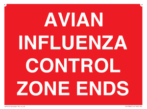 PV10382: AVIAN INFLUENZA CONTROL ZONE ENDS