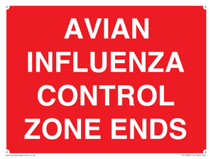 PV10382: AVIAN INFLUENZA CONTROL ZONE ENDS