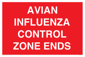 PV10382: AVIAN INFLUENZA CONTROL ZONE ENDS