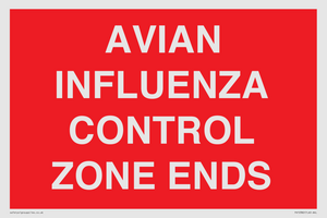 PV10382: AVIAN INFLUENZA CONTROL ZONE ENDS