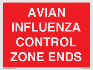 PV10382: AVIAN INFLUENZA CONTROL ZONE ENDS