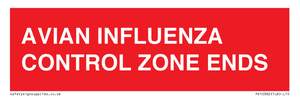 PV10382: AVIAN INFLUENZA CONTROL ZONE ENDS
