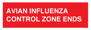 PV10382: AVIAN INFLUENZA CONTROL ZONE ENDS