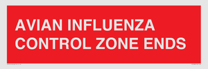 PV10382: AVIAN INFLUENZA CONTROL ZONE ENDS