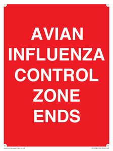 PV10382: AVIAN INFLUENZA CONTROL ZONE ENDS