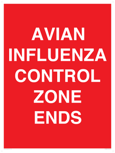 PV10382: AVIAN INFLUENZA CONTROL ZONE ENDS