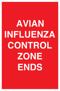 PV10382: AVIAN INFLUENZA CONTROL ZONE ENDS