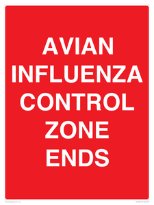 PV10382: AVIAN INFLUENZA CONTROL ZONE ENDS