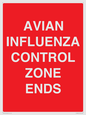 PV10382: AVIAN INFLUENZA CONTROL ZONE ENDS