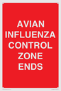 PV10382: AVIAN INFLUENZA CONTROL ZONE ENDS