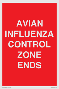 PV10382: AVIAN INFLUENZA CONTROL ZONE ENDS