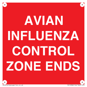 PV10382: AVIAN INFLUENZA CONTROL ZONE ENDS