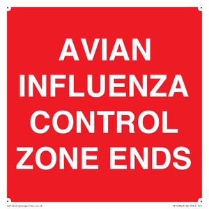 PV10382: AVIAN INFLUENZA CONTROL ZONE ENDS
