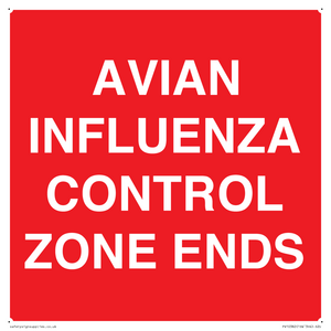 PV10382: AVIAN INFLUENZA CONTROL ZONE ENDS