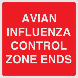PV10382: AVIAN INFLUENZA CONTROL ZONE ENDS