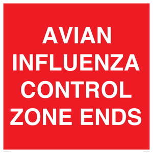 PV10382: AVIAN INFLUENZA CONTROL ZONE ENDS