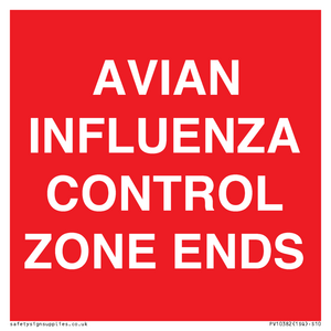 PV10382: AVIAN INFLUENZA CONTROL ZONE ENDS