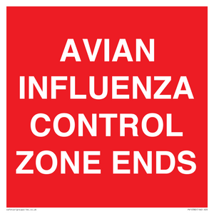 PV10382: AVIAN INFLUENZA CONTROL ZONE ENDS