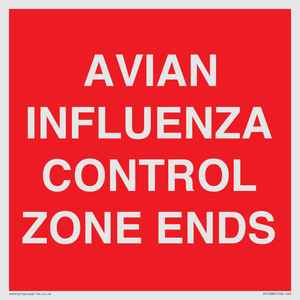 PV10382: AVIAN INFLUENZA CONTROL ZONE ENDS