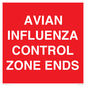 PV10382: AVIAN INFLUENZA CONTROL ZONE ENDS