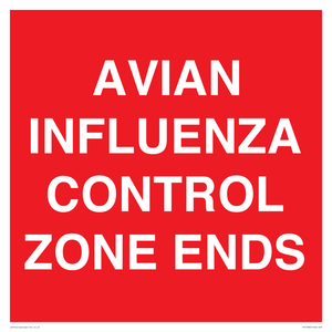 PV10382: AVIAN INFLUENZA CONTROL ZONE ENDS