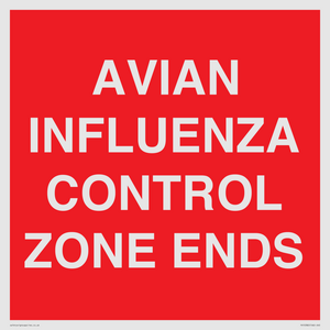 PV10382: AVIAN INFLUENZA CONTROL ZONE ENDS