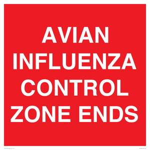 PV10382: AVIAN INFLUENZA CONTROL ZONE ENDS