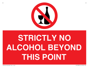 PV10390: STRICTLY NO ALCOHOL BEYOND THIS POINT