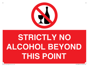 PV10390: STRICTLY NO ALCOHOL BEYOND THIS POINT