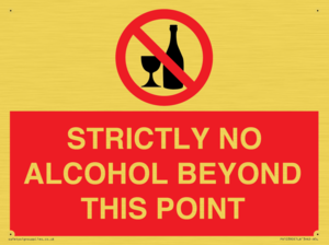 PV10390: STRICTLY NO ALCOHOL BEYOND THIS POINT