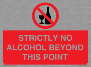 PV10390: STRICTLY NO ALCOHOL BEYOND THIS POINT