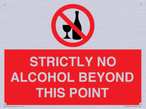 PV10390: STRICTLY NO ALCOHOL BEYOND THIS POINT
